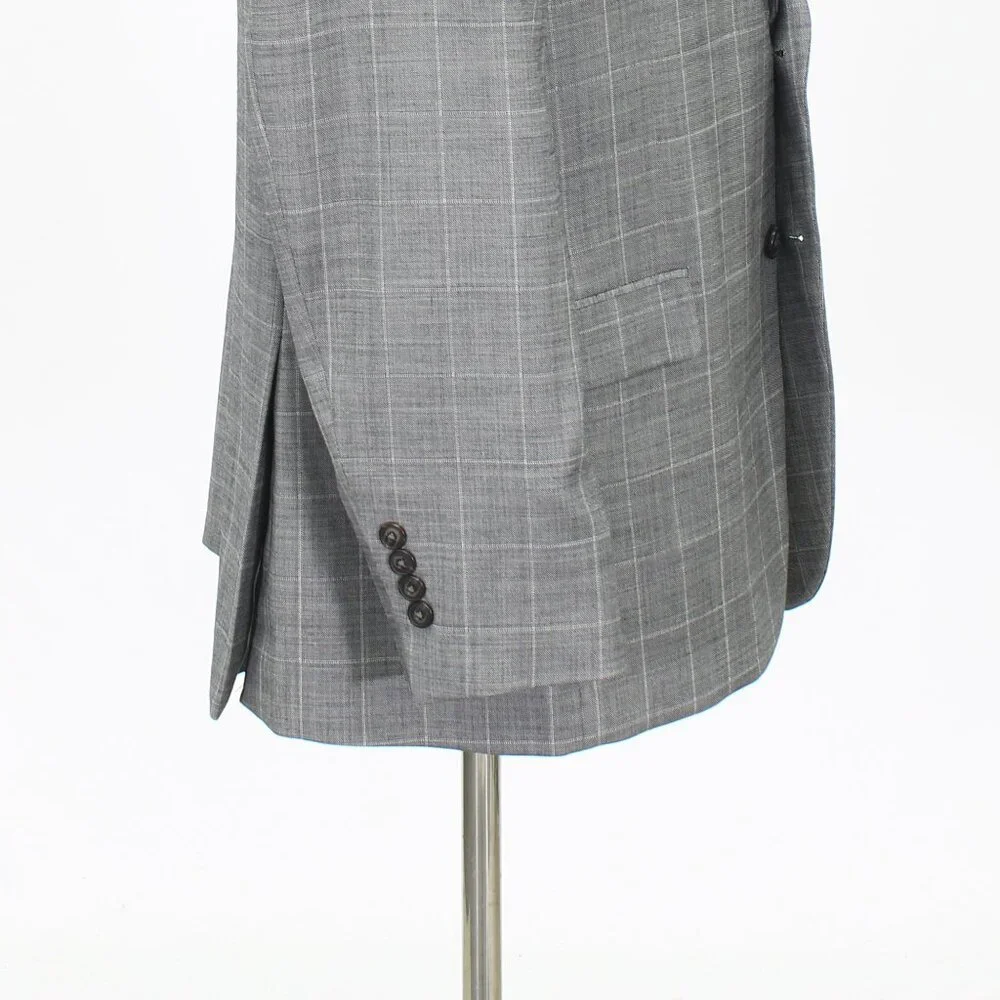 Jos. A. Bank 44R Gray Check 2-Button Sport Coat Blazer Jacket T682